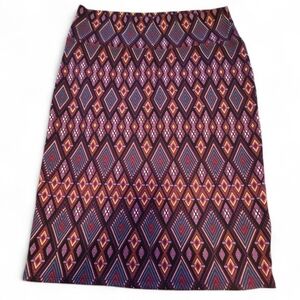 LuLaRoe Skirt Cassie Slim Straight Multiprint Size L